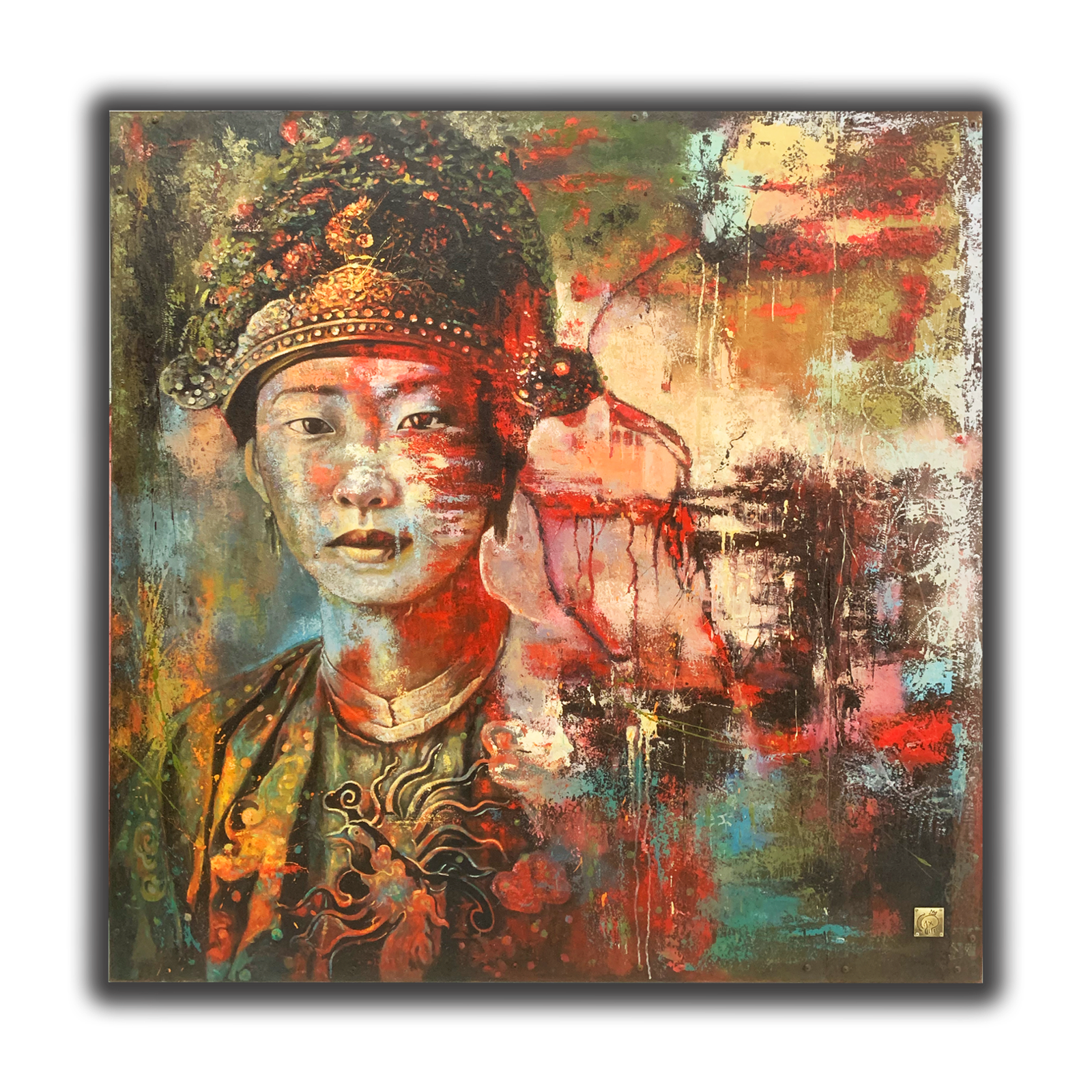 Oil Painting Pop Cultures Asia by Jerome Peschard Aka Skullface JP arts