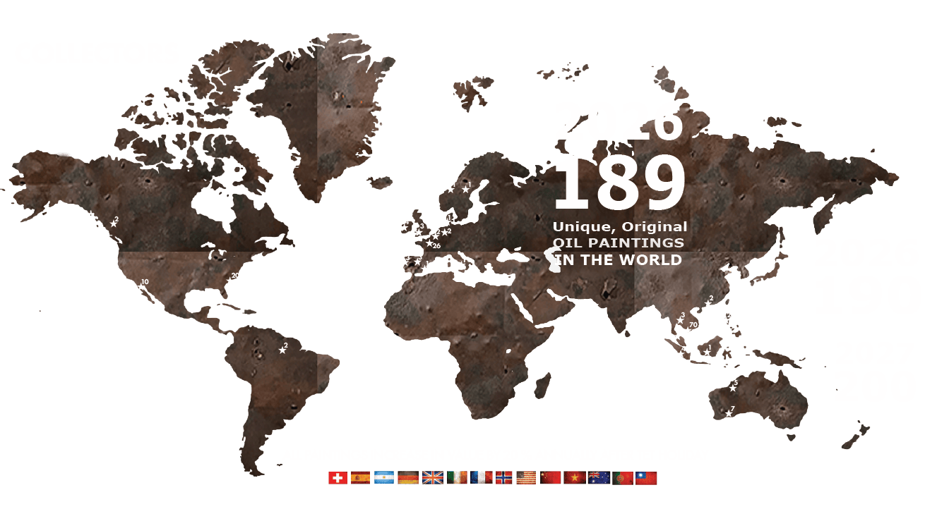 Sales ArtWorld map of the artist